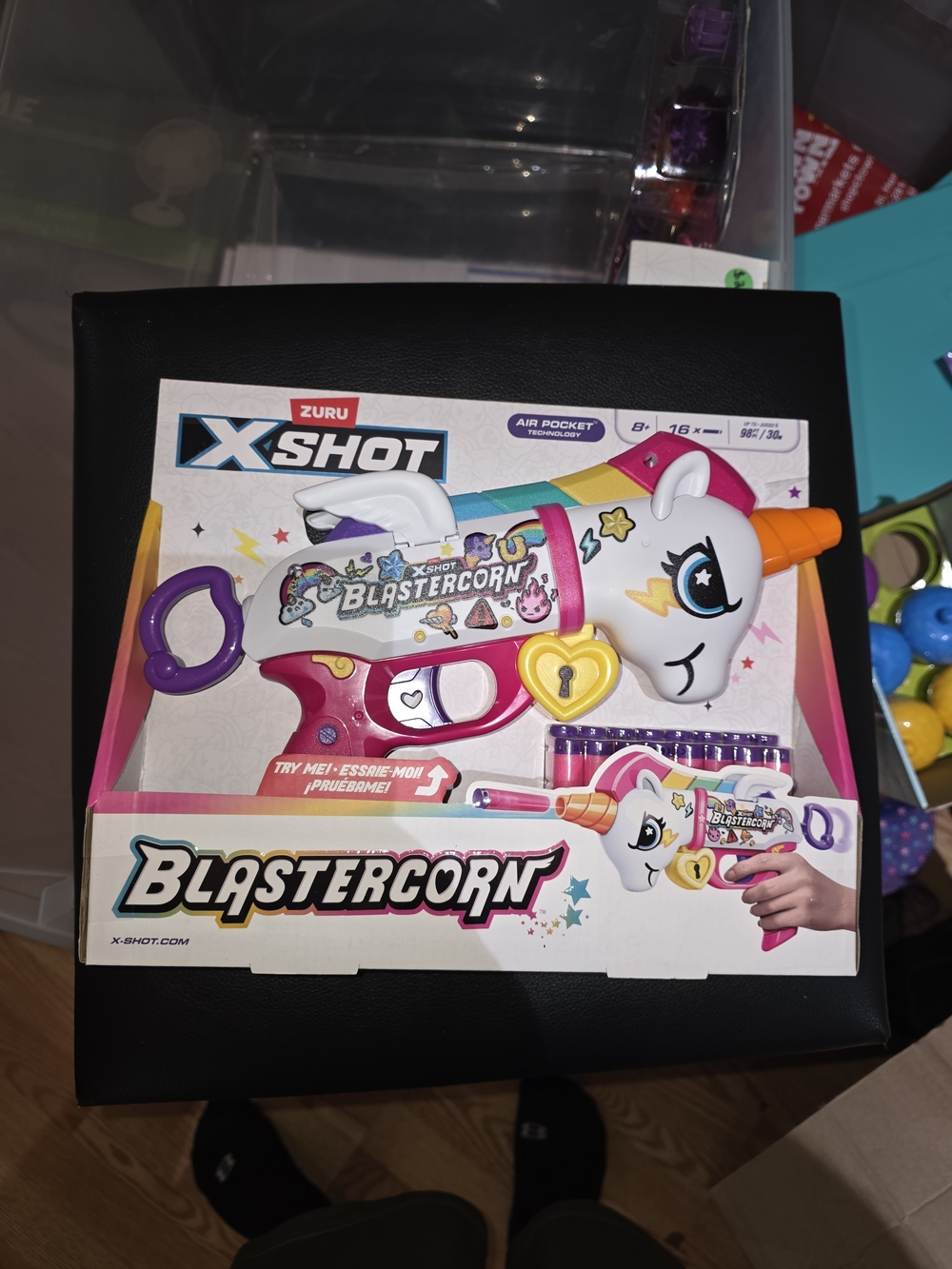 ZURU X-Shot Blastercorn Unicorn Foam Dart Blaster - White & Pink
